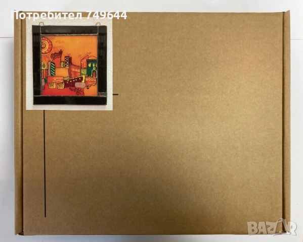 Картина върху стъкло с витражна рамка., снимка 4 - Картини - 53411062