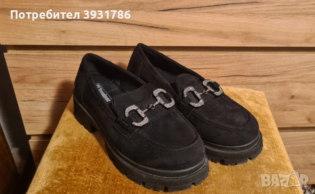 Дамски черни обувки, снимка 4 - Дамски ежедневни обувки - 51912912