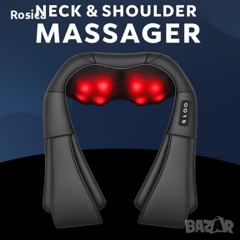 Електрически шиацу масажор за шия, рамене, гръб и тяло