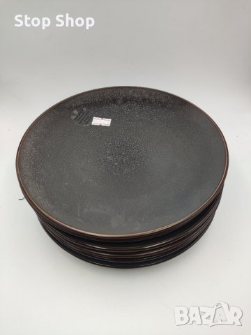 Керамични чинии различни цветове Размери 21 см, снимка 2 - Чинии - 43986688