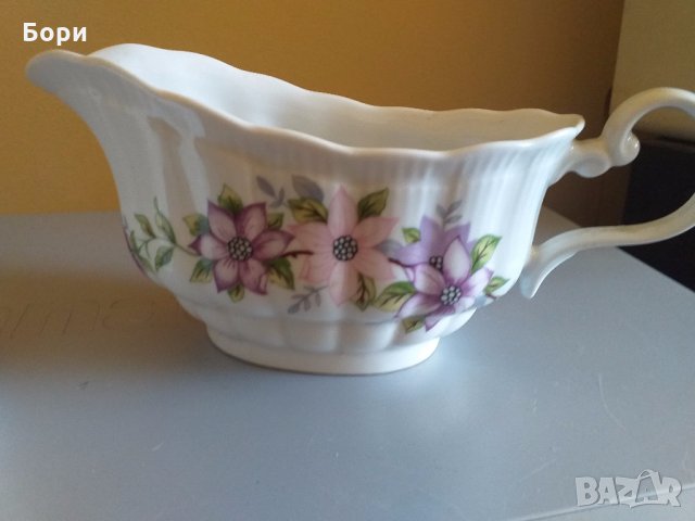 Баварски порцелан голяма сосиера и каничка, снимка 2 - Чинии - 32965674