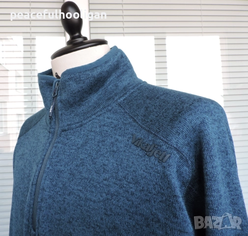Vikafjell Mens Outdoor 1/4 Zip Pullover Sweater Polar Fleece Blue Size XL, снимка 5 - Пуловери - 52948895
