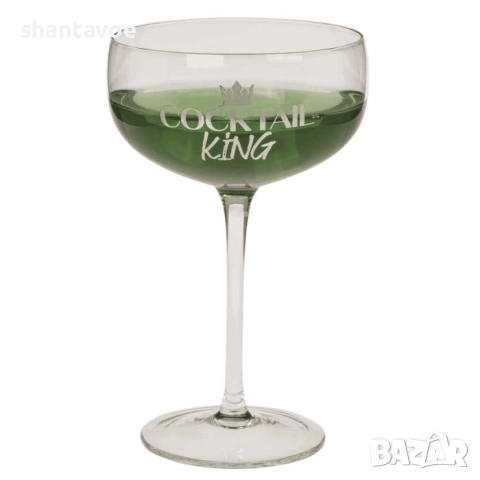 Комплект коктейлни чаши за двойка - Крал и Кралица, снимка 6 - Романтични подаръци - 52918594