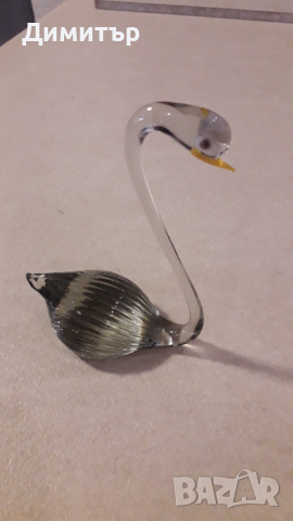 стъклена фигура на лебед, снимка 2 - Антикварни и старинни предмети - 36462290