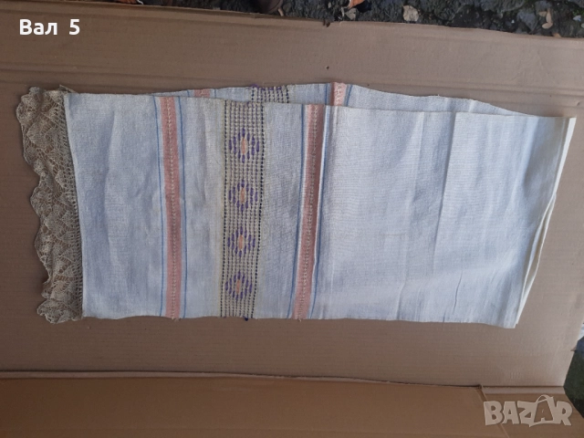 Автентичен тъкан кенарен месал с дантела , обредна кърпа, снимка 2 - Антикварни и старинни предмети - 52248719