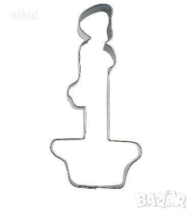 Коледна празнична свещ метален резец форма украса молд бисквитки фондан, снимка 2 - Форми - 23776608