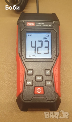Луксметър/Luxmeter Tasi TA630B (Digital Light Meter), снимка 4 - Други инструменти - 53386359