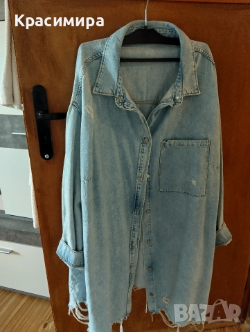 DENIM страхотна риза-яке за пищни дами, снимка 5 - Якета - 52556973