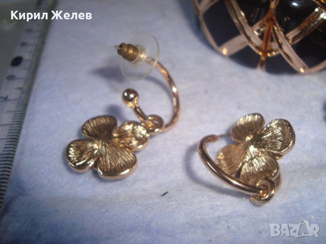 ПРЕКРАСЕН КОМПЛЕКТ ПОЗЛАТЕНИ ЕМАЙЛИРАНИ ФЕШЪН АРТ БИЖУТА - ПРЪСТЕН ГРИВА и ОБЕЦИ 27999, снимка 7 - Бижутерийни комплекти - 37076010