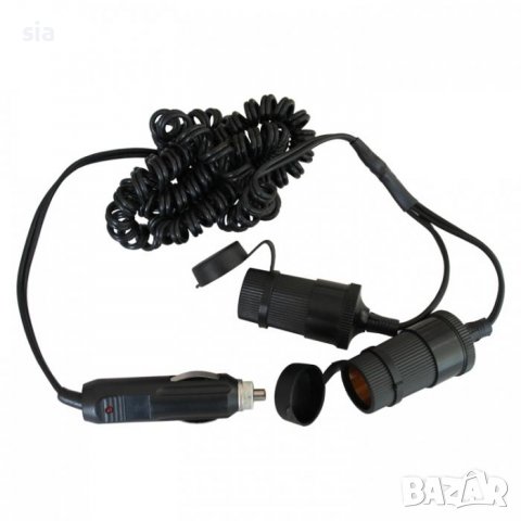 Разклонител за запалка, с 4м кабел, с 2 гнезда, 60W, снимка 1 - Аксесоари и консумативи - 40095461