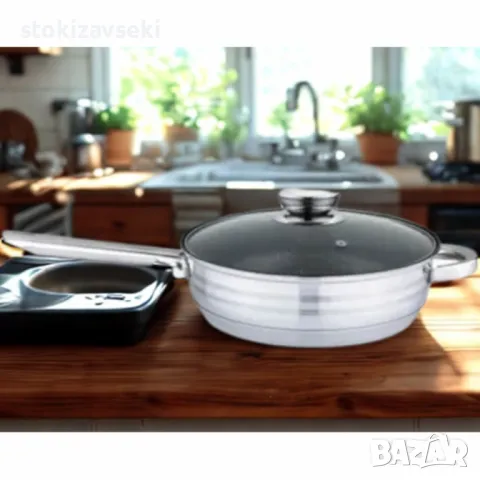 Тиган Bohmann, 24х7.5 см. 3.4л., неръждаема стомана, тефлон покритие, снимка 1