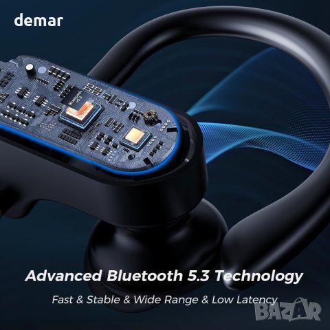 Bluetooth 5.3 слушалки TONEMAC U8, IPX7, 15 часа батерия, зелени, снимка 3 - Bluetooth слушалки - 43581330
