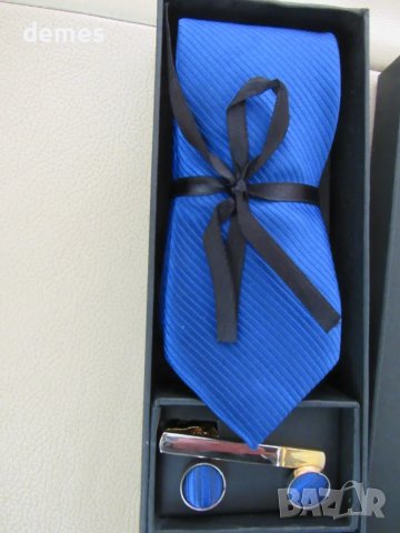 Сет за мъже от 4 елемента-вратовръзка, бутонели, игла, кърпичка, новнов, снимка 3 - Други - 50230065