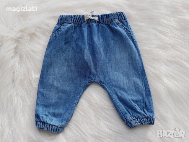 Дънков потур и блуза  H&M 3-6 месеца, снимка 3 - Комплекти за бебе - 28047589