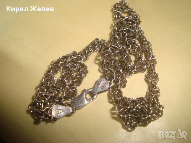 РАЗКОШЕН ИТАЛИАНСКИ СРЕБЪРЕН МОДЕН АРТ УНИСЕКС ЛАНЕЦ СРЕБРО 925 КРАСИВА ЗДРАВА ВИНТИДЖ ПЛЕТКА 32364, снимка 11 - Колиета, медальони, синджири - 38373234