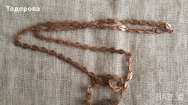 Масивен с камъни и позлатена верижка, снимка 4 - Антикварни и старинни предмети - 28454781