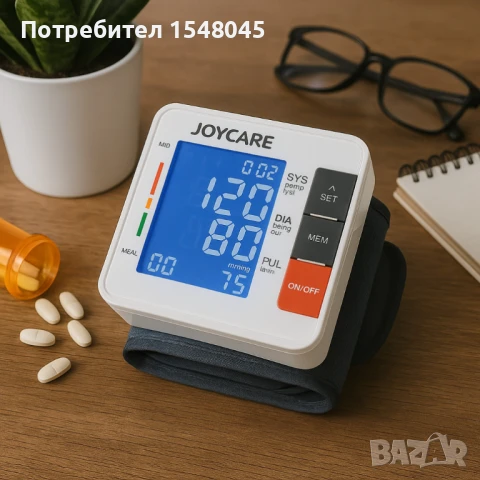 Автоматичен апарат за кръвно налягане с LCD дисплей JOYCARE, снимка 3 - Други - 50767896
