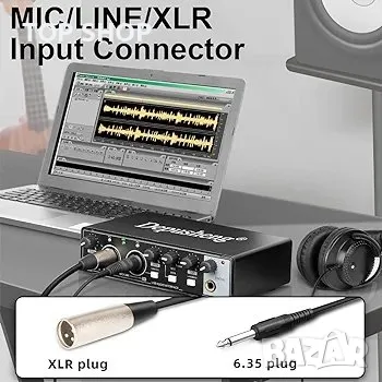 аудио интерфейс за запис на музика, XLR интерфейс, снимка 5 - Слушалки и портативни колонки - 48762283