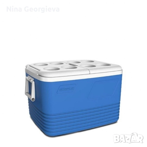 Хладилна кутия Atlantic 60L, пасивна, синя, с поставки за чаши