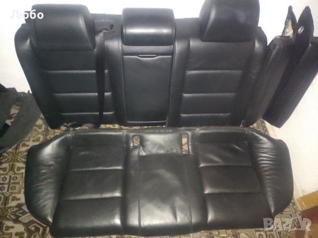 Задна седалка черна кожа за Ауди А6 ц6 4ф  Audi A6 c6 4f avant, снимка 3 - Части - 43322998