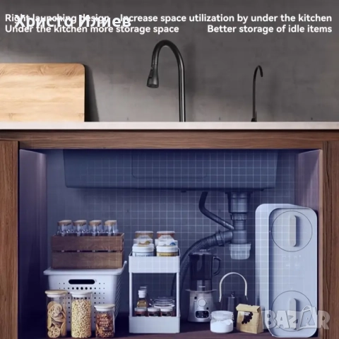 Модерна Кухненска мивка със смесител и много аксесоари 68см х 45см Мултифункционална Луксозна, снимка 4 - Мивки - 51820686