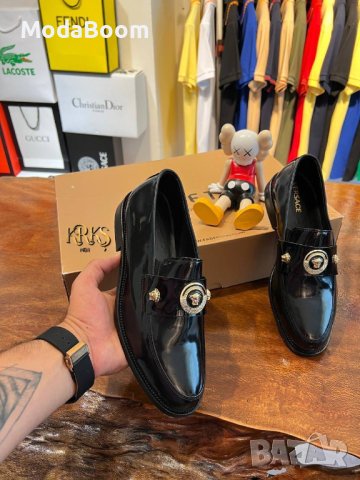 🔝Versace черни стилни мъжки мокасини🔝