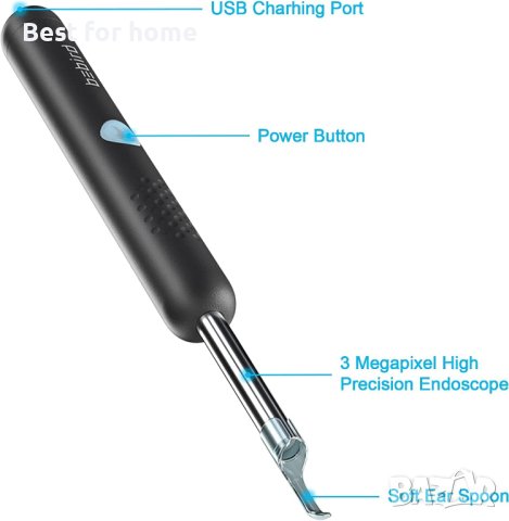 BEBIRD R1 Ендоскоп с камера,1080P HD отоскоп Безжичен уред за почистване на уши, снимка 3 - Други - 42937287