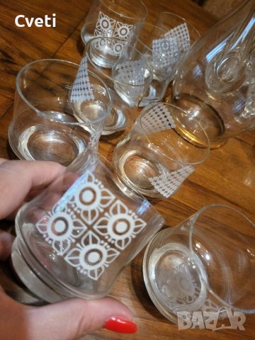 Ретро кристална кана и чаши , снимка 2 - Сервизи - 38041954