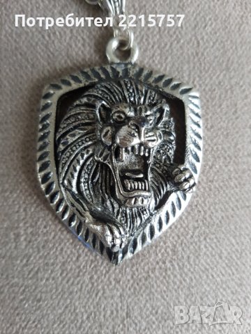 Медальони:лъвска глава, с египетски елементи+синджири., снимка 2 - Колиета, медальони, синджири - 40237610