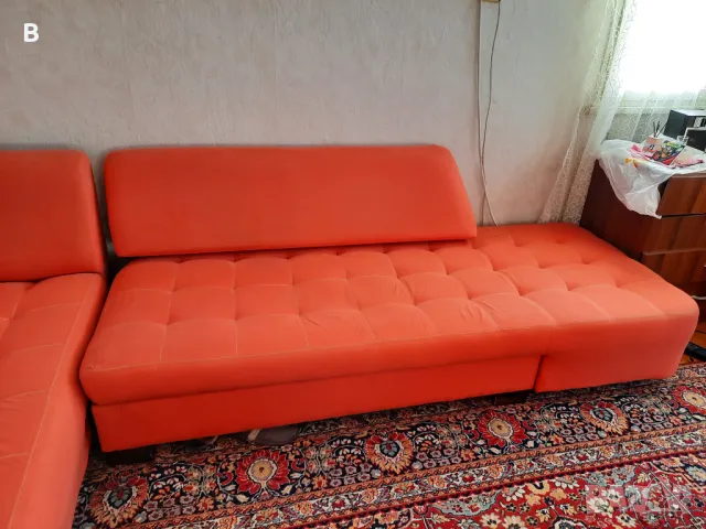 Разтегателен ъглов диван в добро състояние, снимка 2 - Дивани и мека мебел - 49273239