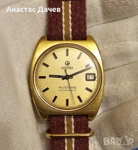 Винтидж часовник ROAMER MUSTANG INDIANAPOLIS , снимка 2 - Мъжки - 51162892
