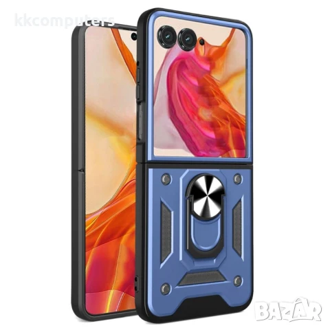 Motorola Razr 60 Slide Camera Lid /PC + TPU Удароустойчив Ring Holder Калъф и Протектор, снимка 3 - Резервни части за телефони - 50443738