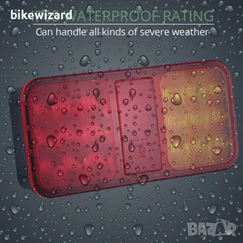 EYPINS 2x универсални задни светлини 24 LED IP65 за 12V ремарке кола камион каравана лодка НОВИ, снимка 4 - Части - 51755459