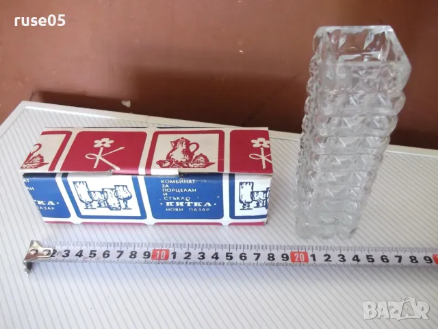 Ваза стъклена квадратна нова, снимка 2 - Други стоки за дома - 50337952
