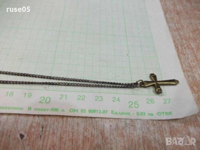 Синджирче с кръст комплект бронзови, снимка 4 - Бижутерийни комплекти - 28037451