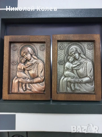 Посребрени икони на Богородица,Св.Николай,Св.Георги и Архангел Михаил.