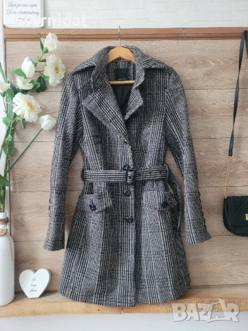 Палто с коланче AMISU вълна , снимка 2 - Палта, манта - 51943388