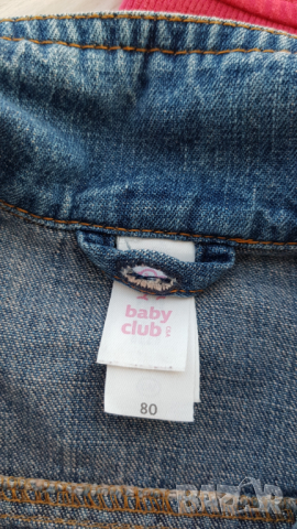  Детско дънково яке с подплата суичър 2в1 размер 9-12 месеца, снимка 9 - Бебешки якета и елеци - 44923103
