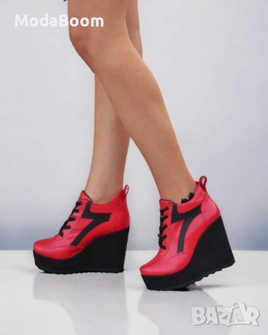 💯Кожени стилни дамски боти на платформа / различни цветове💯, снимка 2 - Дамски боти - 43414835