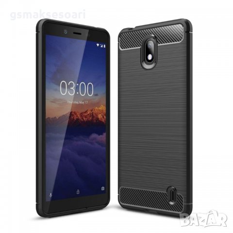 Nokia 1 Plus - Удароустойчив Кейс Гръб CARBON, снимка 1