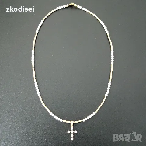 Златно колие 6,17гр. 42см. 14кр. проба:585 модел:26672-5, снимка 3 - Колиета, медальони, синджири - 47667474