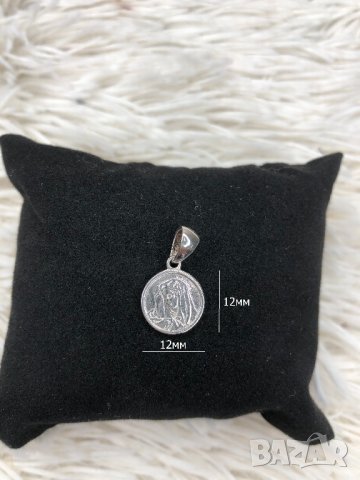 Сребърна висулка Богородица , снимка 2 - Колиета, медальони, синджири - 43017841