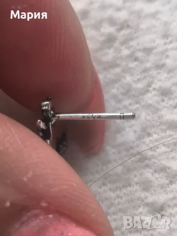 малки сребърни обеци , снимка 4 - Обеци - 49869327