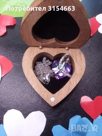 Колие в подаръчна дървена кутийка , снимка 11 - Колиета, медальони, синджири - 49657740