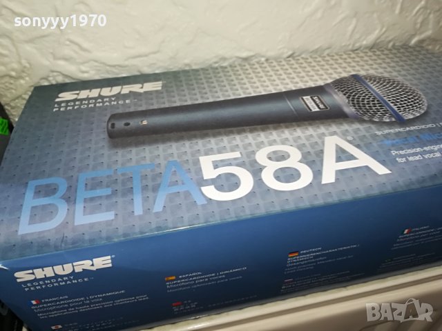 SHURE BETA 58A-МИКРОФОН БЕЗ БУТОН 1307221401, снимка 7 - Микрофони - 37377398