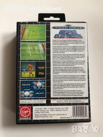 Sega Mega Drive - European Club Soccer, снимка 2 - Други игри и конзоли - 53476073