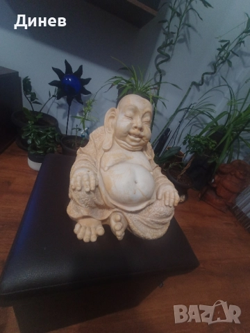 Смеещия се Буда композитен материал с добавен каменен прах, снимка 10 - Статуетки - 51695005