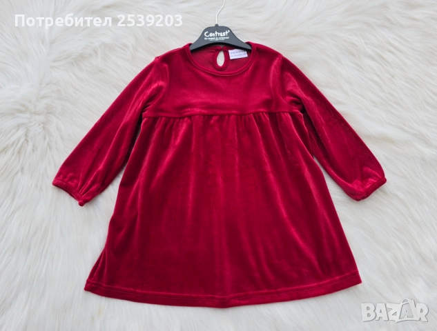 Детска Коледна рокля 18-24 месеца , снимка 4 - Бебешки рокли - 52397640