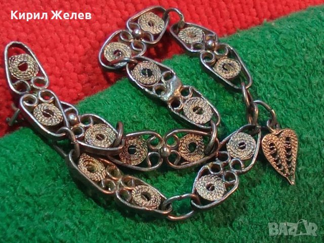 СТАРИННА СРЕБЪРНА ГРИВНА ФИЛИГРАННО СРЕБРО ВИСОКА ПРОБА РЪЧНА МАЙСТОРСКА РЕТРО ИЗРАБОТКА 41950