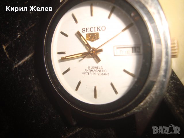 SECIKO 5 21 JEWELS ANTIMAGNETIC ИНТЕРЕСЕН РАБОТЕЩ МАРКОВ МЕХАНИЧЕН ЧАСОВНИК 20844, снимка 2 - Мъжки - 32832312